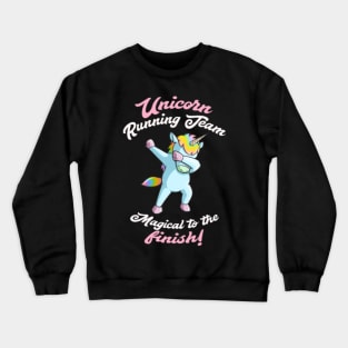 Unicorn Running Team Gift Magical jog marathon- Crewneck Sweatshirt